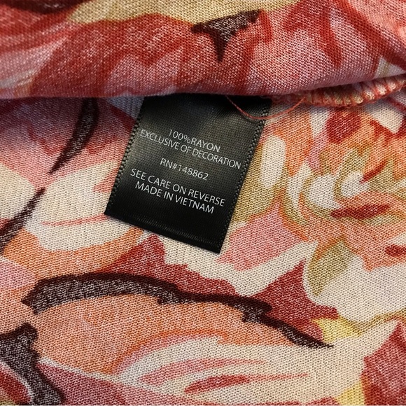 Torrid Floral Esther Peasant Blouse NEW Womens Size 1X 14 16 Mauve Pink Cream - Picture 8 of 8